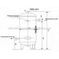 1 bar industrial carbon steel air receiver for air screw compressor